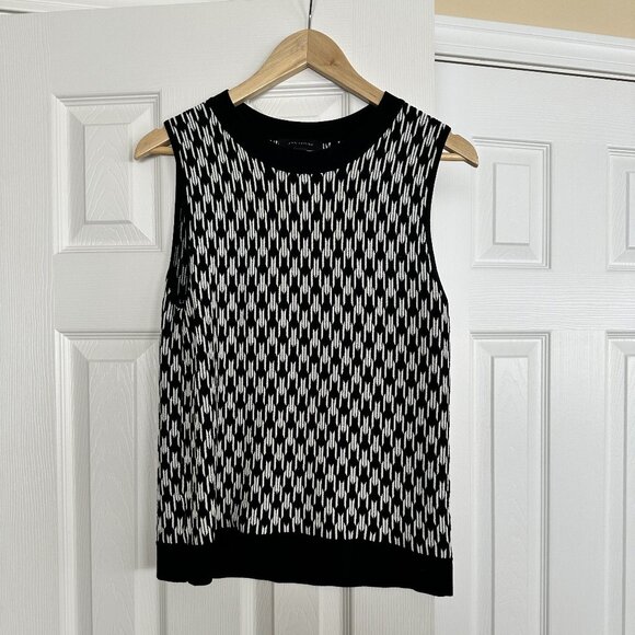 Ann Taylor Tops - Ann Taylor Black and White Sweater Shell